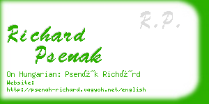 richard psenak business card